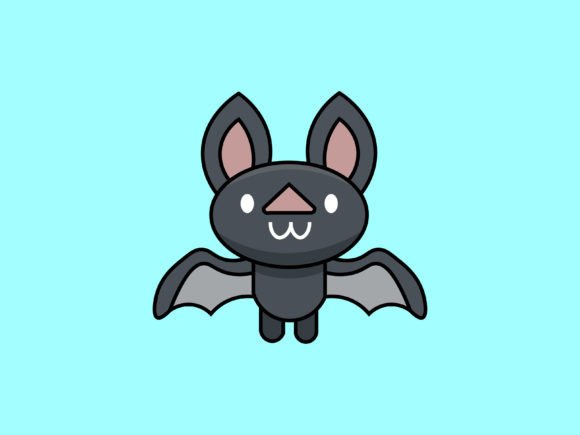 Adorable Charm: Using Kawaii Animal Bat Icons in Your Designs