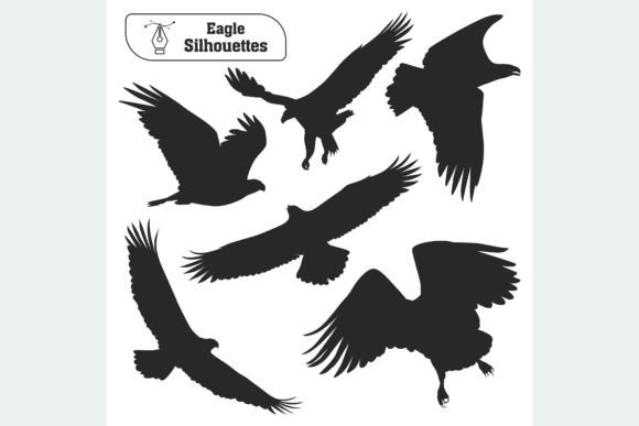Animal Bird Eagle Silhouettes Vector SVG: Versatile Design Assets