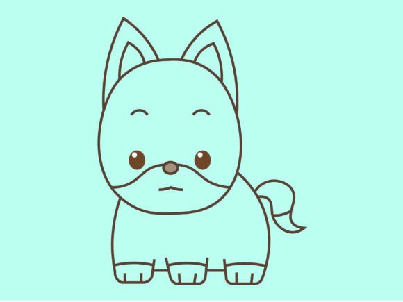 Animal Fox Line Background: A Designer's Playful Easter Asset