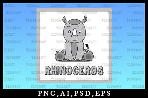 Bringing Personality to Projects with Cute Kawaii Rhinoceros Art