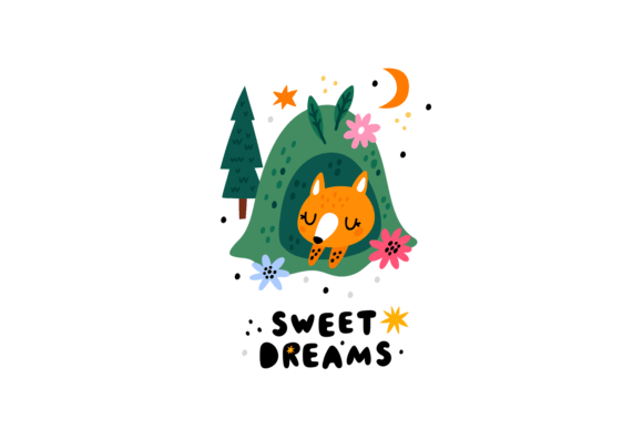 Funny Fox Card: Nordic Kids Style Animal for Whimsical Branding