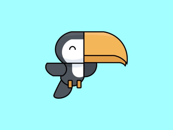 Kawaii Animal Bird Icon: Adorable Design for Every Project