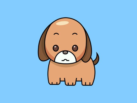 Kawaii Animal Dog Icon: A Playful Design for Every Project