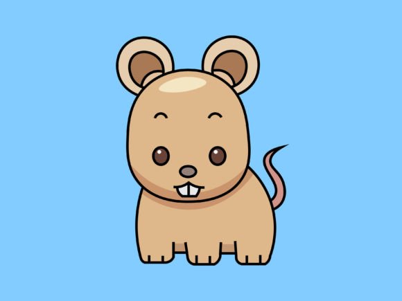 Kawaii Animal Mouse Icon: A Charming Design for Every Project