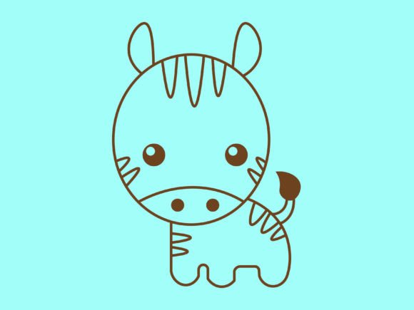 Kawaii Animal Zebra Line Background: A Fresh Take on Playful Design