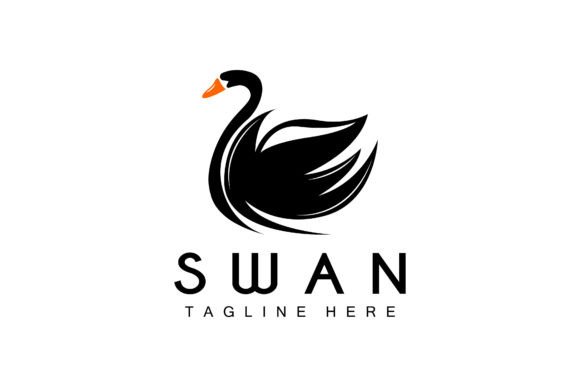 Swan Logo, Bird Animal Design, Duck Logo: Branding with Grace