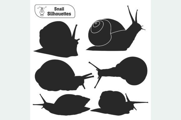 The Charming Appeal of Animal Snail Silhouette Vector