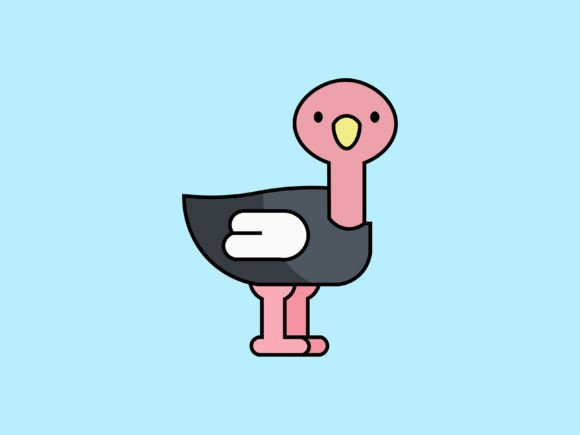 Unlocking Creative Potential with Kawaii Animal Ostrich Icon