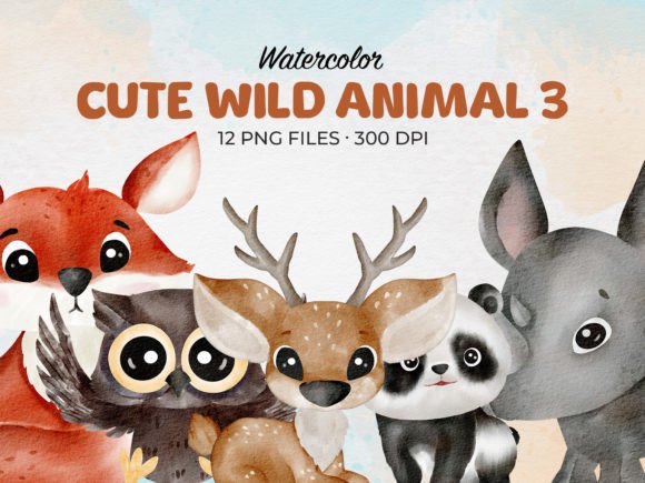Watercolor Wild Animal 3 Clip Art: Unleashing Creative Potential